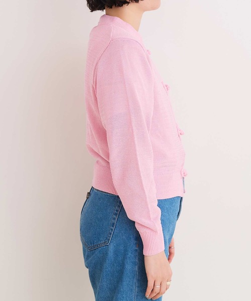 I am I in fact...(アイアムアイインファクト)の「COTTON NYLON 華釦 カーディガン(カーディガン/ボレロ・レディース・ベージュ/ピンク・FREE)」の20枚目の写真