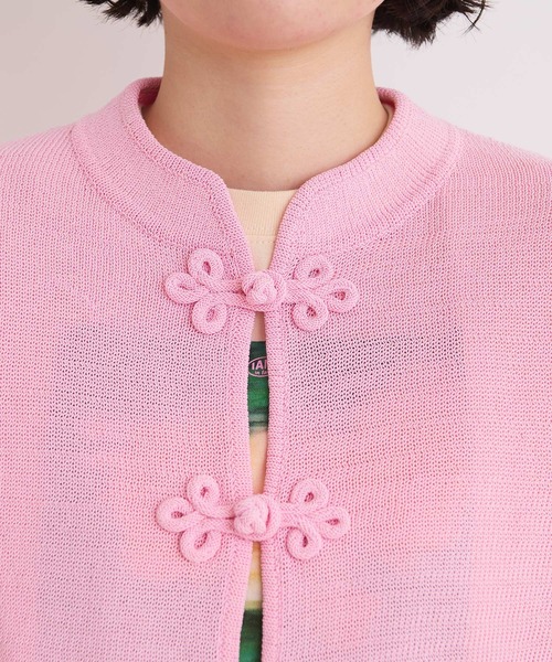 I am I in fact...(アイアムアイインファクト)の「COTTON NYLON 華釦 カーディガン(カーディガン/ボレロ・レディース・ベージュ/ピンク・FREE)」の22枚目の写真