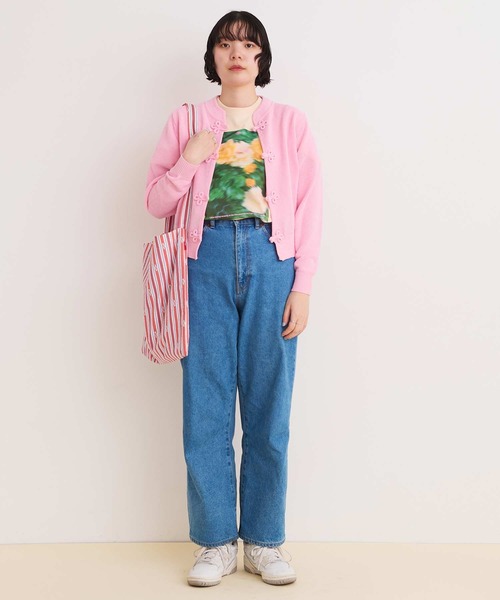 I am I in fact...(アイアムアイインファクト)の「COTTON NYLON 華釦 カーディガン(カーディガン/ボレロ・レディース・ベージュ/ピンク・FREE)」の13枚目の写真