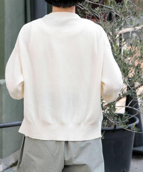 FORK&SPOON(フォークアンドスプーン)の「FORK&SPOON ペーパーニットカーディガン(カーディガン/ボレロ・レディース・オフホワイト/オレンジ系その他/ブラック・1)」の9枚目の写真