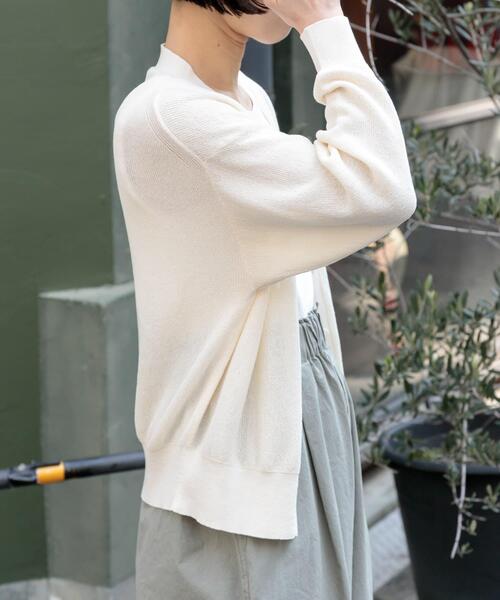 FORK&SPOON(フォークアンドスプーン)の「FORK&SPOON ペーパーニットカーディガン(カーディガン/ボレロ・レディース・オフホワイト/オレンジ系その他/ブラック・1)」の10枚目の写真