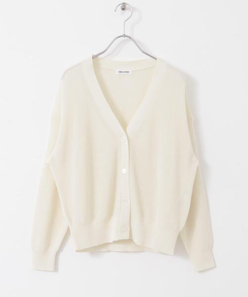 FORK&SPOON(フォークアンドスプーン)の「FORK&SPOON ペーパーニットカーディガン(カーディガン/ボレロ・レディース・オフホワイト/オレンジ系その他/ブラック・1)」の13枚目の写真