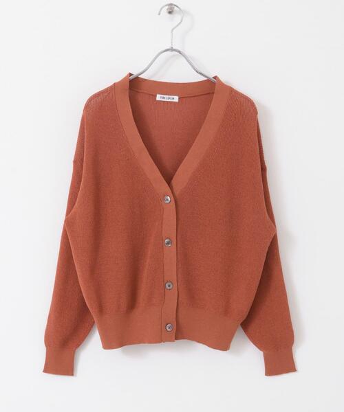 FORK&SPOON(フォークアンドスプーン)の「FORK&SPOON ペーパーニットカーディガン(カーディガン/ボレロ・レディース・オフホワイト/オレンジ系その他/ブラック・1)」の21枚目の写真