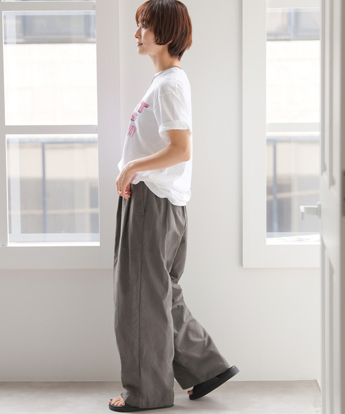 JOURNAL STANDARD relume(ジャーナルスタンダード レリューム)の「【MULTI FUNC+】撥水 / UVカット / 接触冷感 / ナイロンギャザーパンツ(その他パンツ・レディース・チャコールグレー/ネイビー/アイボリー・36/38)」の5枚目の写真