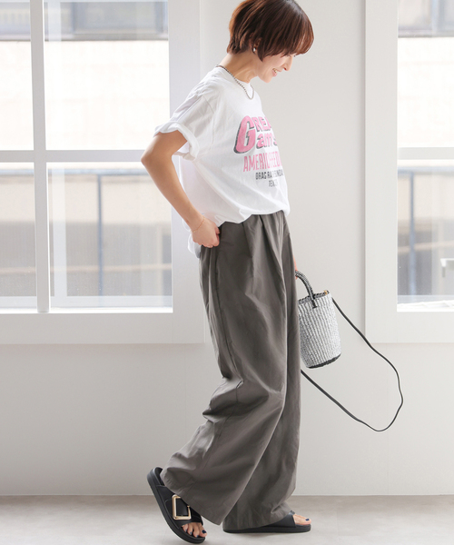 JOURNAL STANDARD relume(ジャーナルスタンダード レリューム)の「【MULTI FUNC+】撥水 / UVカット / 接触冷感 / ナイロンギャザーパンツ(その他パンツ・レディース・チャコールグレー/ネイビー/アイボリー・36/38)」の6枚目の写真