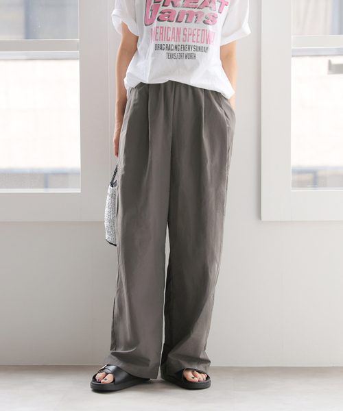 JOURNAL STANDARD relume(ジャーナルスタンダード レリューム)の「【MULTI FUNC+】撥水 / UVカット / 接触冷感 / ナイロンギャザーパンツ(その他パンツ・レディース・チャコールグレー/ネイビー/アイボリー・36/38)」の9枚目の写真