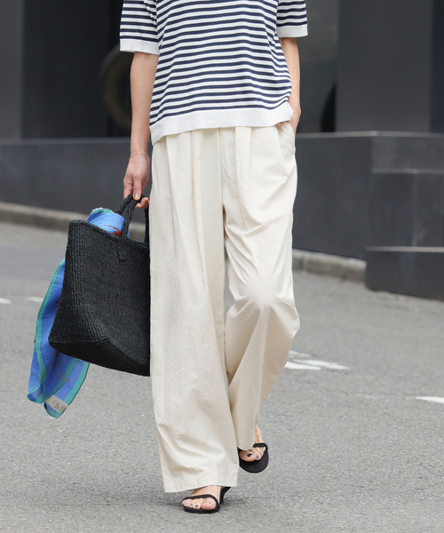 JOURNAL STANDARD relume(ジャーナルスタンダード レリューム)の「【MULTI FUNC+】撥水 / UVカット / 接触冷感 / ナイロンギャザーパンツ(その他パンツ・レディース・チャコールグレー/ネイビー/アイボリー・36/38)」の15枚目の写真