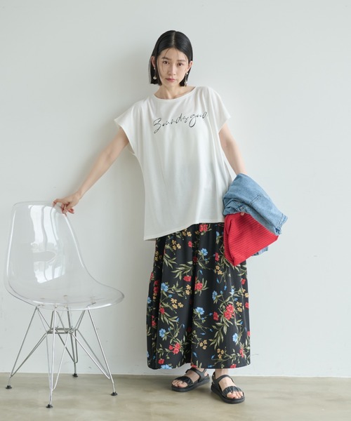 【sold out】未使用★日本製定価¥15000〜☘花柄のスカート TRUNO by NOISE MAKER（トルノバイノイズメーカー）の「【高級