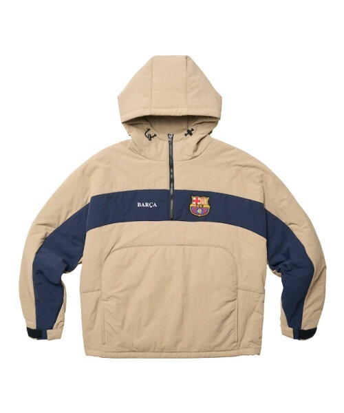 FC Barcelona ダウンジャケット　茶色 YEN TOWN MARKET ナイロンジャケット 「FC BARCELONA」FCバルセロナ