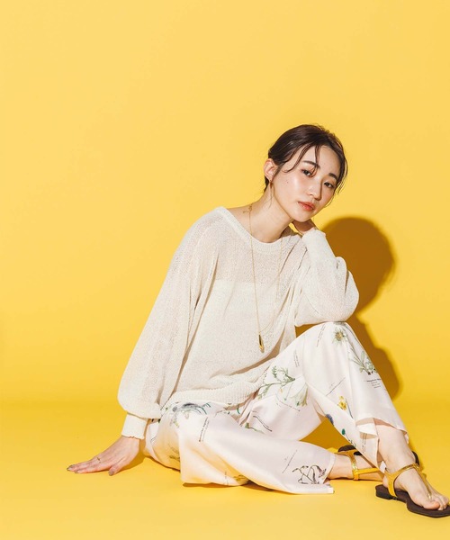 Gready Brilliant(グレディブリリアン)の「和紙ホールガーメントクルーネックニット(ニット/セーター・レディース・ピンク/アイボリー・FREE)」の19枚目の写真