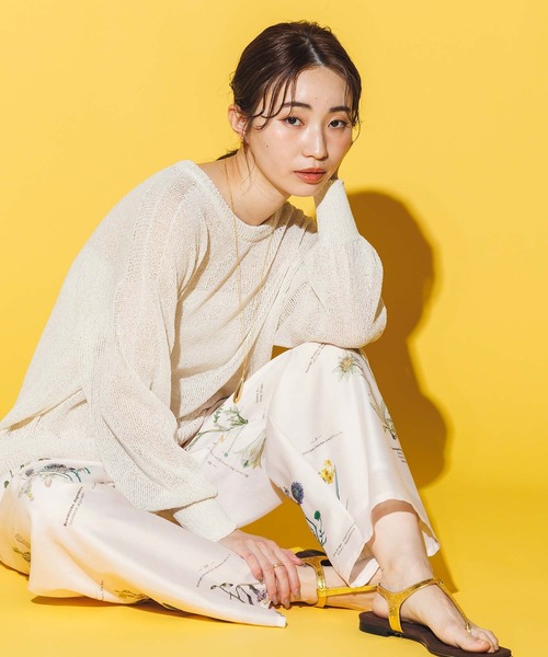 Gready Brilliant(グレディブリリアン)の「和紙ホールガーメントクルーネックニット(ニット/セーター・レディース・ピンク/アイボリー・FREE)」の17枚目の写真