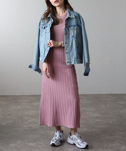 切替リブロングワンピース（ワンピース）｜Bonjour Sagan