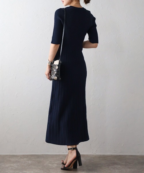 切替リブロングワンピース（ワンピース）｜Bonjour Sagan