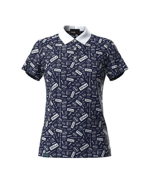 値下げしました！【新品未使用】 FR2GOLF 半袖ポロシャツ レディース セール】【PING APPAREL】総柄プリント半袖ポロシャツ ＜LADIES