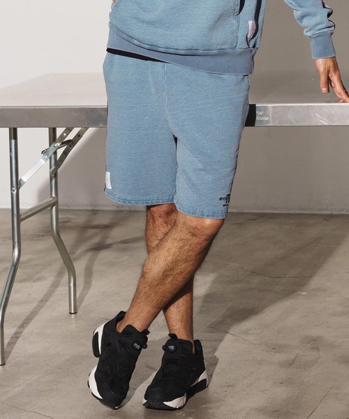 seventy seven(セブンティセブン)の「mp13504-denim jersey short pants ニットデニムショートパンツ(その他パンツ・メンズ・ライトインディゴブルー/インディゴブルー・S/M/L/XL)」の3枚目の写真
