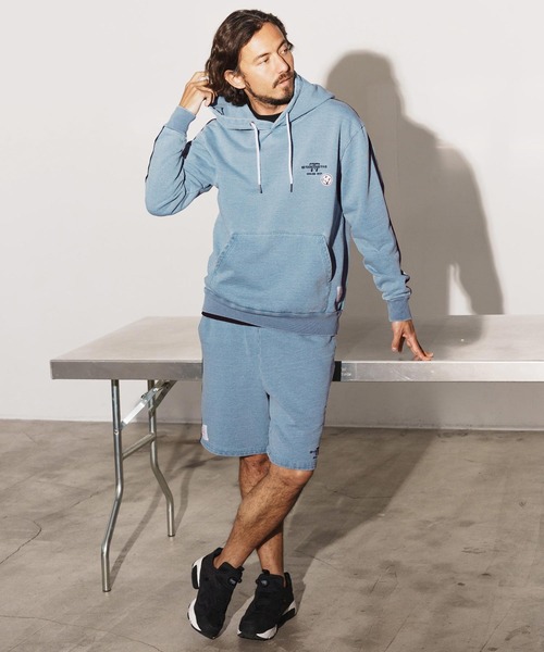 seventy seven(セブンティセブン)の「mp13504-denim jersey short pants ニットデニムショートパンツ(その他パンツ・メンズ・ライトインディゴブルー/インディゴブルー・S/M/L/XL)」の7枚目の写真