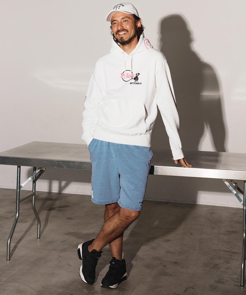 seventy seven(セブンティセブン)の「mp13504-denim jersey short pants ニットデニムショートパンツ(その他パンツ・メンズ・ライトインディゴブルー/インディゴブルー・S/M/L/XL)」の9枚目の写真