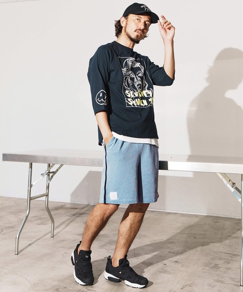 seventy seven(セブンティセブン)の「mp13504-denim jersey short pants ニットデニムショートパンツ(その他パンツ・メンズ・ライトインディゴブルー/インディゴブルー・S/M/L/XL)」の10枚目の写真