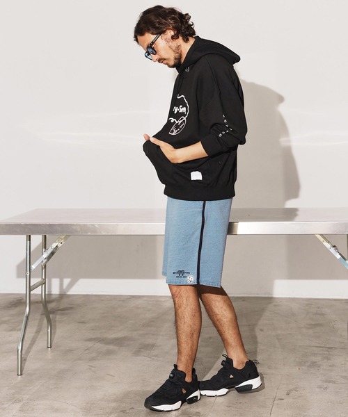 seventy seven(セブンティセブン)の「mp13504-denim jersey short pants ニットデニムショートパンツ(その他パンツ・メンズ・ライトインディゴブルー/インディゴブルー・S/M/L/XL)」の11枚目の写真