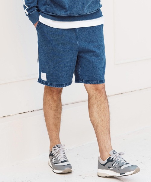 seventy seven(セブンティセブン)の「mp13504-denim jersey short pants ニットデニムショートパンツ(その他パンツ・メンズ・ライトインディゴブルー/インディゴブルー・S/M/L/XL)」の15枚目の写真