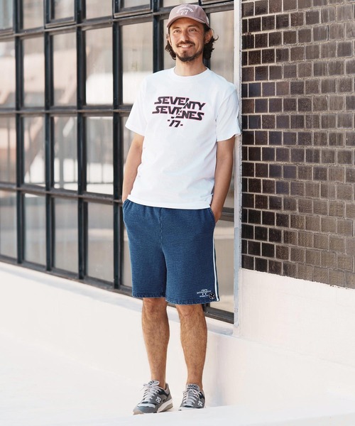 seventy seven(セブンティセブン)の「mp13504-denim jersey short pants ニットデニムショートパンツ(その他パンツ・メンズ・ライトインディゴブルー/インディゴブルー・S/M/L/XL)」の17枚目の写真