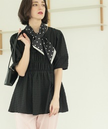 OPAQUE.CLIP | シャーリングペプラムブラウス【洗濯機洗い可】(シャツ/ブラウス)