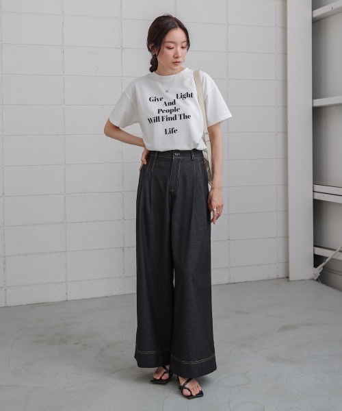 Bab(バブ)の「配色ステッチ2タックツイルパンツ(その他パンツ・レディース・アイボリー/ブラック/グレー/ピンク・S/M)」の12枚目の写真