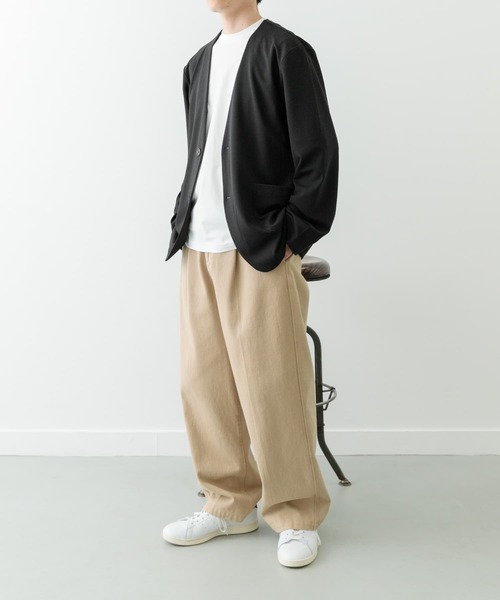 ITEMS URBANRESEARCH(アイテムズ アーバンリサーチ)の「梨地ジャガードノーラペルジャケット(その他アウター・メンズ・ブラック/グレー・MEDIUM/LARGE)」の7枚目の写真