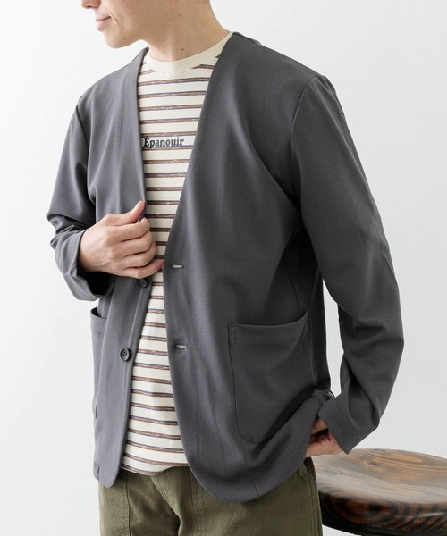ITEMS URBANRESEARCH(アイテムズ アーバンリサーチ)の「梨地ジャガードノーラペルジャケット(その他アウター・メンズ・ブラック/グレー・MEDIUM/LARGE)」の9枚目の写真