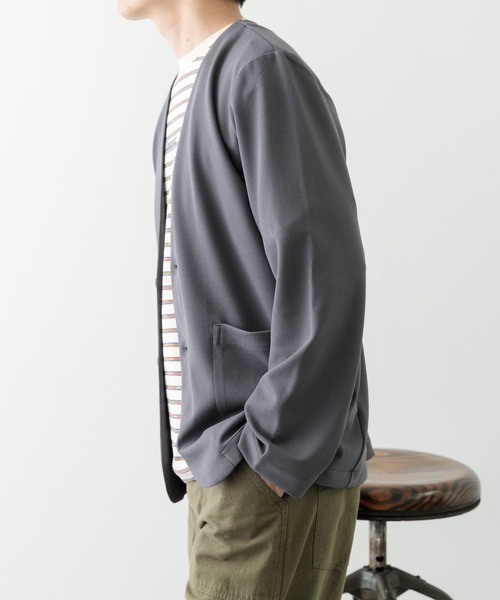 ITEMS URBANRESEARCH(アイテムズ アーバンリサーチ)の「梨地ジャガードノーラペルジャケット(その他アウター・メンズ・ブラック/グレー・MEDIUM/LARGE)」の10枚目の写真