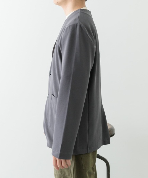 ITEMS URBANRESEARCH(アイテムズ アーバンリサーチ)の「梨地ジャガードノーラペルジャケット(その他アウター・メンズ・ブラック/グレー・MEDIUM/LARGE)」の14枚目の写真