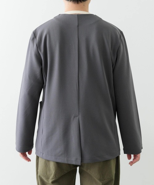 ITEMS URBANRESEARCH(アイテムズ アーバンリサーチ)の「梨地ジャガードノーラペルジャケット(その他アウター・メンズ・ブラック/グレー・MEDIUM/LARGE)」の15枚目の写真