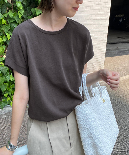 セール】《接触冷感/UV機能》FROSTYCOTTON フレンチスリーブプル