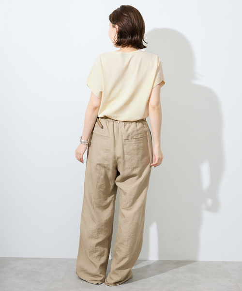 ニット セーター 「接触冷感/UV機能」FROSTYCOTTON フレンチスリーブプルオーバー レディース SLOBE IENA ニット セーター 「接触冷感/UV機能」FROSTYCOTTON