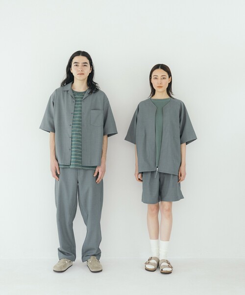 FREAK'S STORE(フリークスストア)の「FREAK’S STORE/フリークスストア 速乾素材 リラックスフィット イージー ショートパンツ リネン風 ホームケア/LINEN LIKE EASY SHORTS(その他パンツ・メンズ・チャコールグレー/ブラック/オフホワイト/グリーン・SMALL/MEDIUM/LARGE)」の16枚目の写真