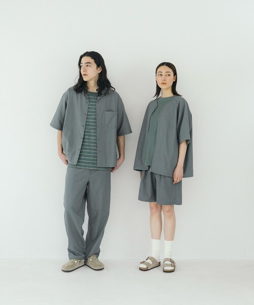 FREAK'S STORE(フリークスストア)の「FREAK’S STORE/フリークスストア 速乾素材 リラックスフィット イージー ショートパンツ リネン風 ホームケア/LINEN LIKE EASY SHORTS(その他パンツ・メンズ・チャコールグレー/ブラック/オフホワイト/グリーン・SMALL/MEDIUM/LARGE)」の19枚目の写真