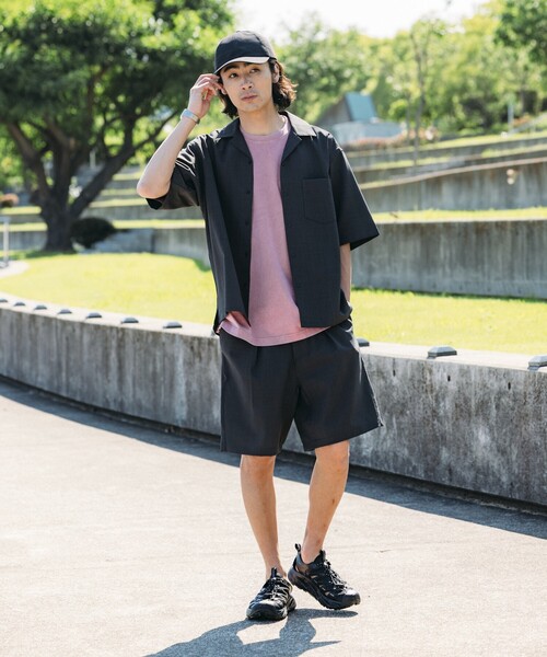 FREAK'S STORE(フリークスストア)の「FREAK’S STORE/フリークスストア 速乾素材 リラックスフィット イージー ショートパンツ リネン風 ホームケア/LINEN LIKE EASY SHORTS(その他パンツ・メンズ・チャコールグレー/ブラック/オフホワイト/グリーン・SMALL/MEDIUM/LARGE)」の9枚目の写真