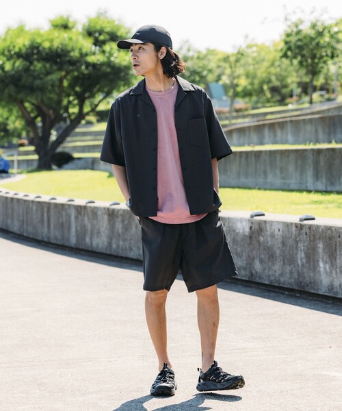 FREAK'S STORE(フリークスストア)の「FREAK’S STORE/フリークスストア 速乾素材 リラックスフィット イージー ショートパンツ リネン風 ホームケア/LINEN LIKE EASY SHORTS(その他パンツ・メンズ・チャコールグレー/ブラック/オフホワイト/グリーン・SMALL/MEDIUM/LARGE)」の10枚目の写真