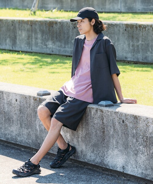 FREAK'S STORE(フリークスストア)の「FREAK’S STORE/フリークスストア 速乾素材 リラックスフィット イージー ショートパンツ リネン風 ホームケア/LINEN LIKE EASY SHORTS(その他パンツ・メンズ・チャコールグレー/ブラック/オフホワイト/グリーン・SMALL/MEDIUM/LARGE)」の11枚目の写真