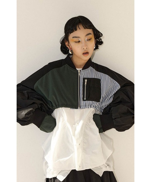 セール】MIX FABRIC SHORT BZ（ブルゾン）｜OMMO（オーエムエムオー