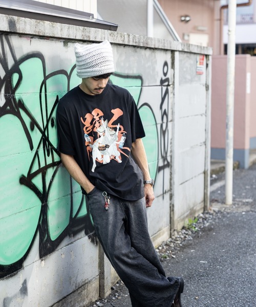 NEW JAPONICA(ニュージャポニカ)の「鈴木セイゴ半袖Tシャツ(Tシャツ/カットソー・メンズ・グリーン/ブルー/ホワイト/ブラック/レッド・LARGE/X-LARGE)」の7枚目の写真