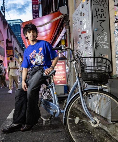 NEW JAPONICA(ニュージャポニカ)の「鈴木セイゴ半袖Tシャツ(Tシャツ/カットソー・メンズ・グリーン/ブルー/ホワイト/ブラック/レッド・LARGE/X-LARGE)」の9枚目の写真