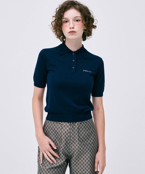 トップス MARDI KNIT SLIMFIT SHIRT PIQUET KNIT SLIMFIT SHIRT PIQUET（ポロシャツ）｜Mardi Mercredi