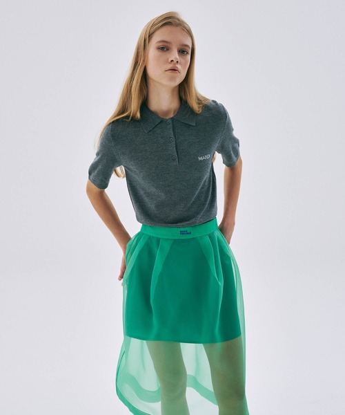 Mardi Mercredi（マルディメクルディ）の「KNIT SLIMFIT SHIRT