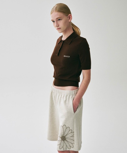 Mardi Mercredi（マルディメクルディ）の「KNIT SLIMFIT SHIRT