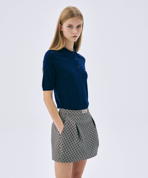 トップス MARDI KNIT SLIMFIT SHIRT PIQUET KNIT SLIMFIT SHIRT PIQUET（ポロシャツ）｜Mardi Mercredi