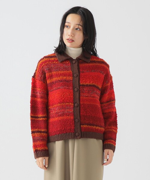 B:MING by BEAMS（ビーミングバイビームス）の「ニット カーディガン (手洗い可)（カーディガン/ボレロ・レディース・ブルー/グリーン/レッド・ONE SIZE）」の5枚目の写真