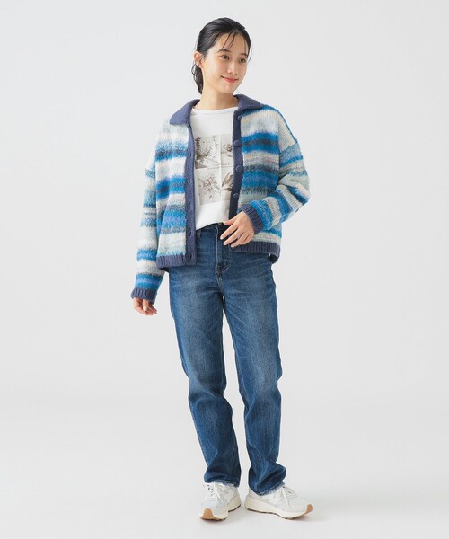 B:MING by BEAMS（ビーミングバイビームス）の「ニット カーディガン (手洗い可)（カーディガン/ボレロ・レディース・ブルー/グリーン/レッド・ONE SIZE）」の6枚目の写真