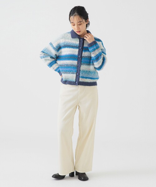 B:MING by BEAMS（ビーミングバイビームス）の「ニット カーディガン (手洗い可)（カーディガン/ボレロ・レディース・ブルー/グリーン/レッド・ONE SIZE）」の8枚目の写真