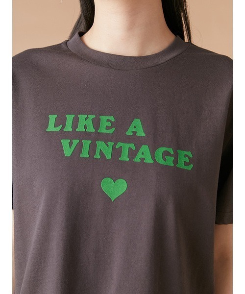 LILY BROWN(リリーブラウン)の「“LIKE A VINTAGE”Tシャツ(Tシャツ/カットソー・レディース・ホワイト/チャコールグレー/ブルー/レッド・FREE)」の12枚目の写真